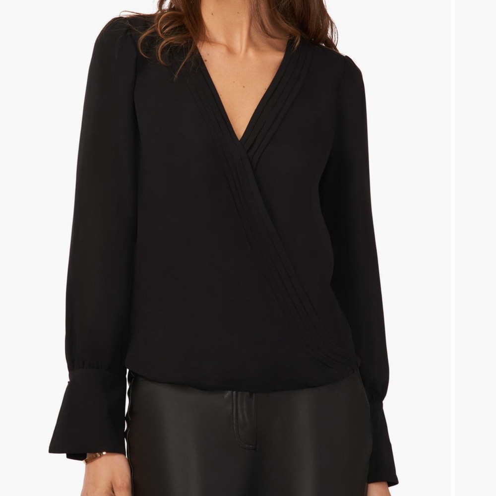 Halogen/ Nordstrom Long Sleeve Wrap Top